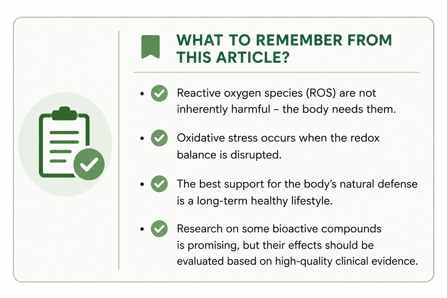 What to remember about oxidative stress